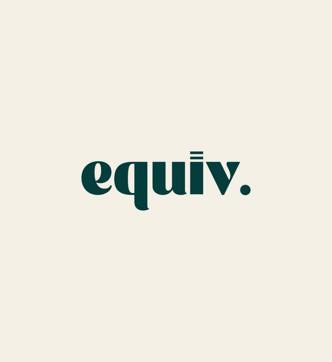 equiv. wordmark on cream