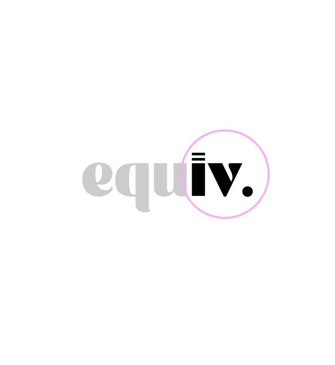 equiv. wordmark highlighting the equals-sign i