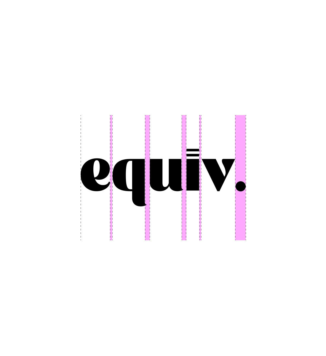 equiv. wordmark with vertical rhythm guides