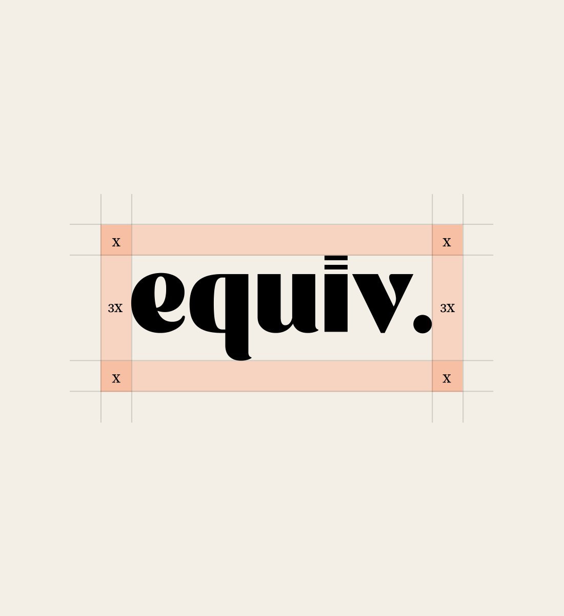 equiv. wordmark clear-space construction