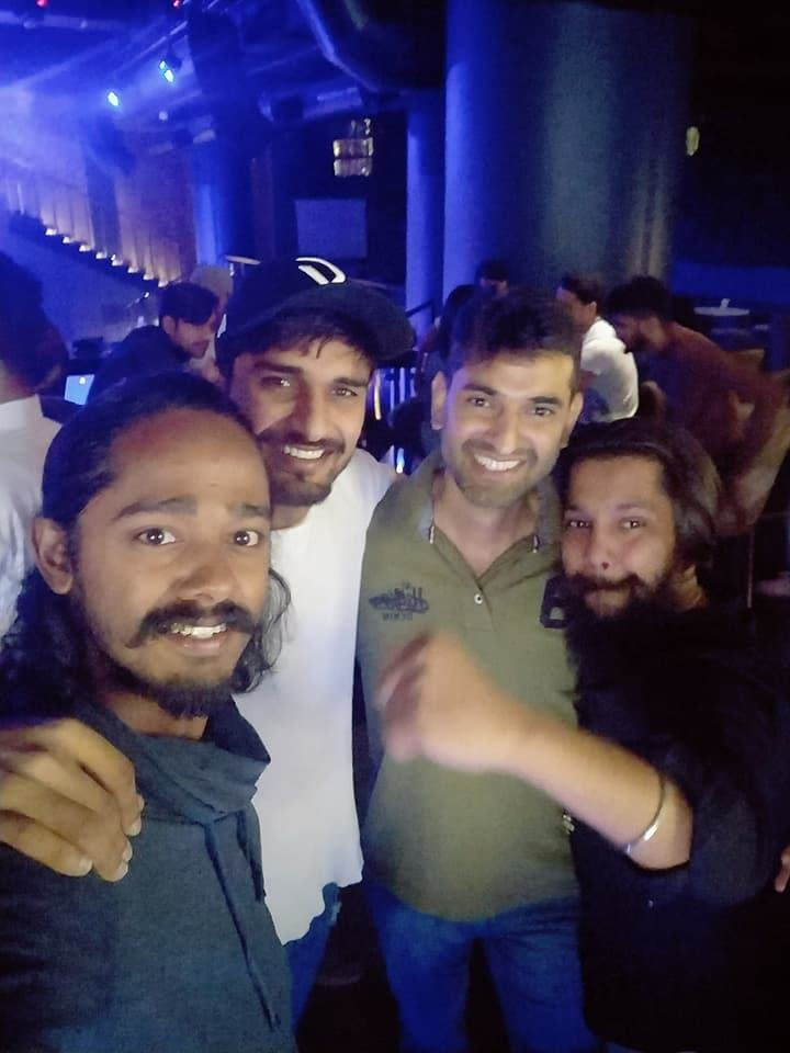 With the squad on a night out during the tournament